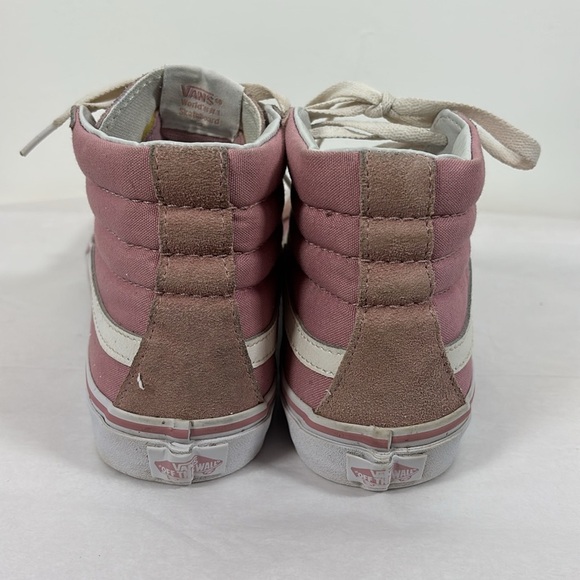 Vans Off The Wall Old Skool Sk8 Hi-Pig Shoes 9 Suede High Tops Pink Sneaker - Picture 4 of 8